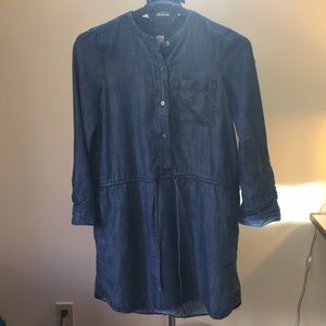 GAP tie waist shirt dress